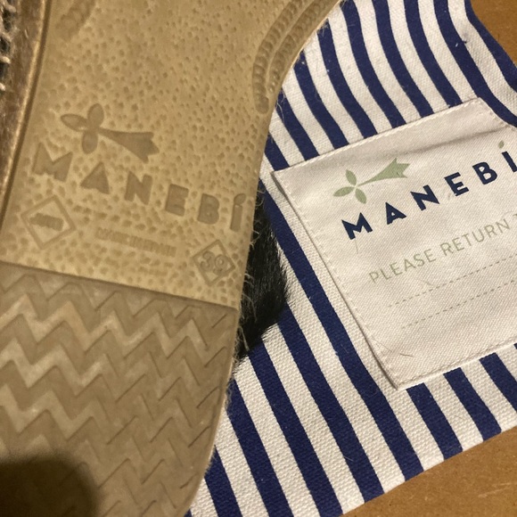 Manebi espadrilles in black cow hide. Size 10 - Picture 2 of 7